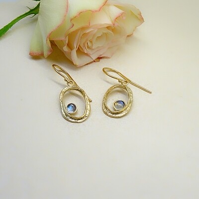 Silver earrings - Labradorite