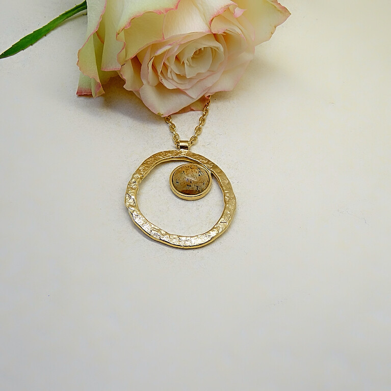 Silver pendant - Jasper