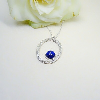 Silver pendant - Lapis Lazuli