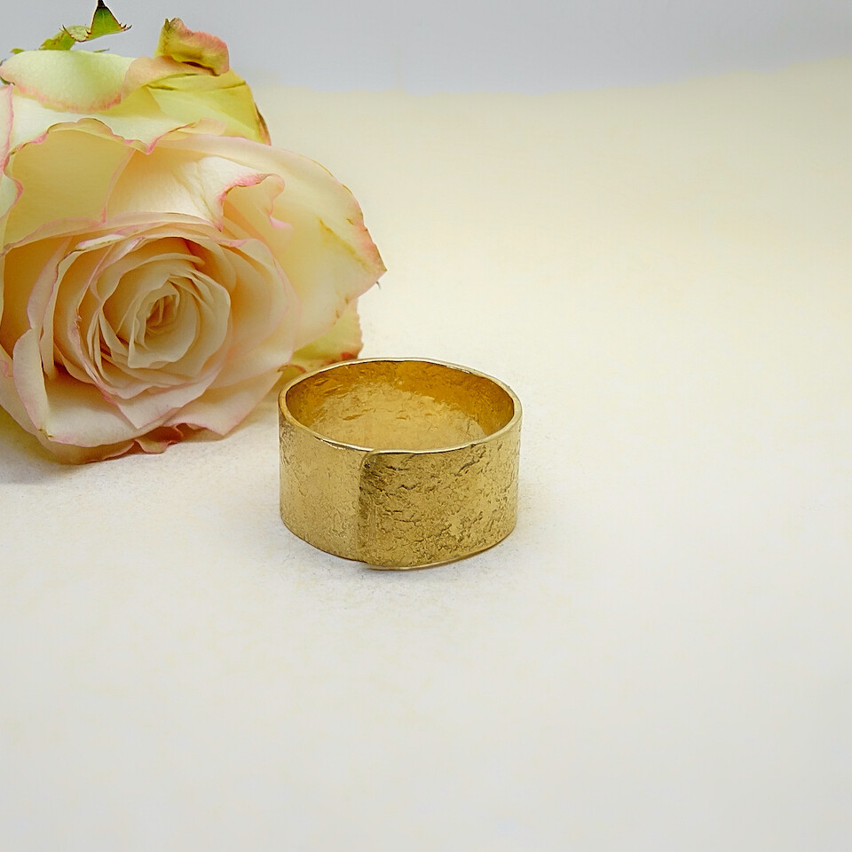 Gold plated silver ring