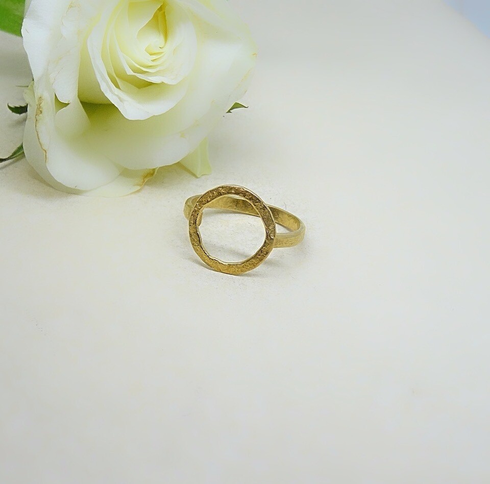 Gold plated silver ring