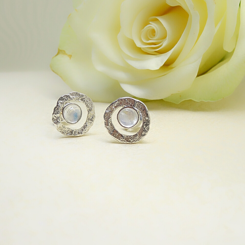 Silver earrings - Moonstones