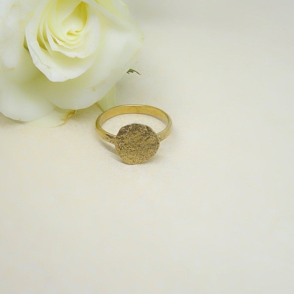 Gold plated silver ring