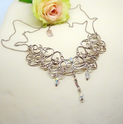 Silver necklace - Swarovski