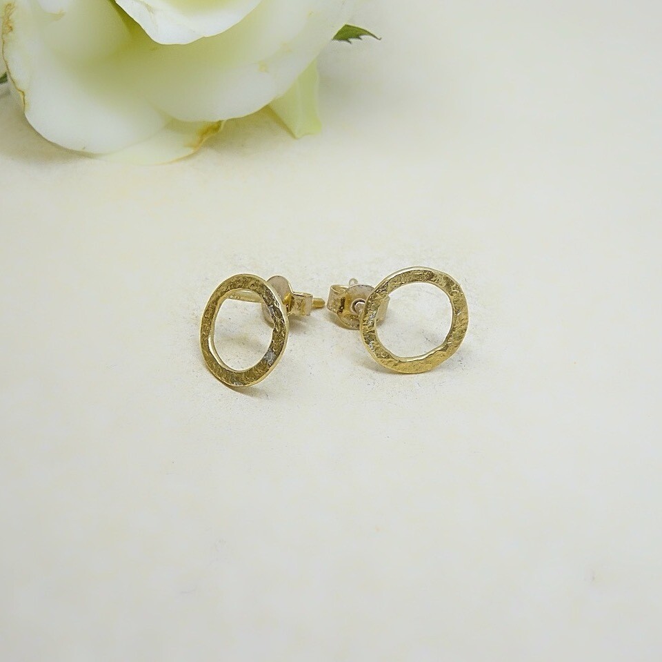 Silver gold plated earstuds