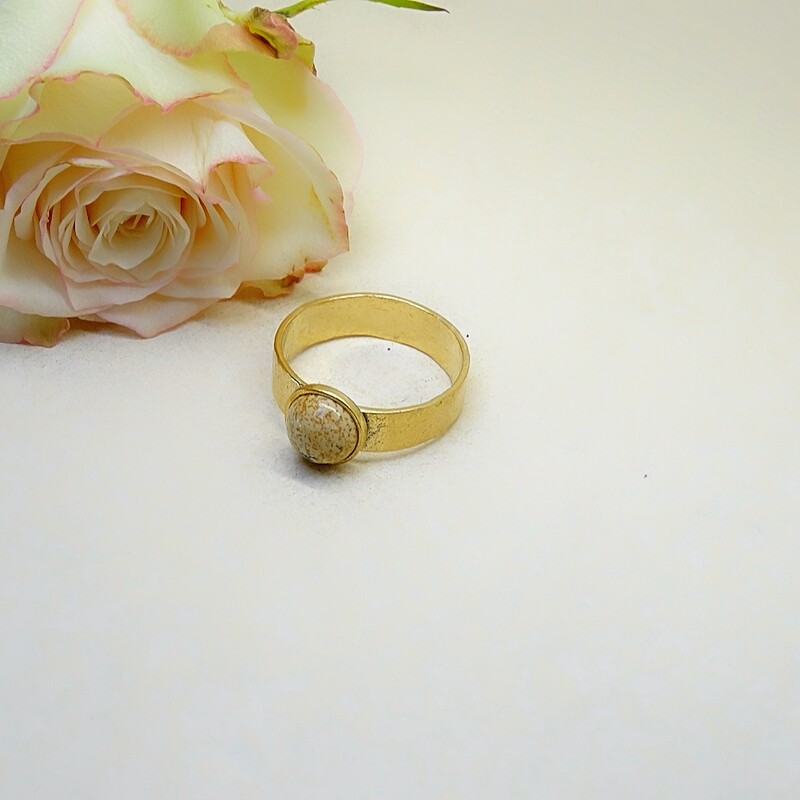 Gold plated ring - Jasper