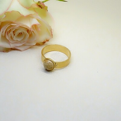 Gold plated ring - Jasper