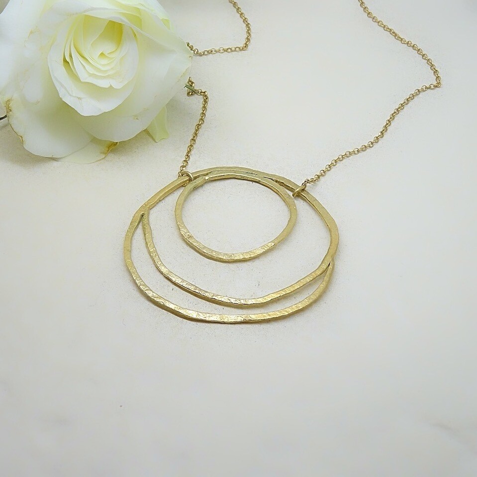 Gold plated silver pendant