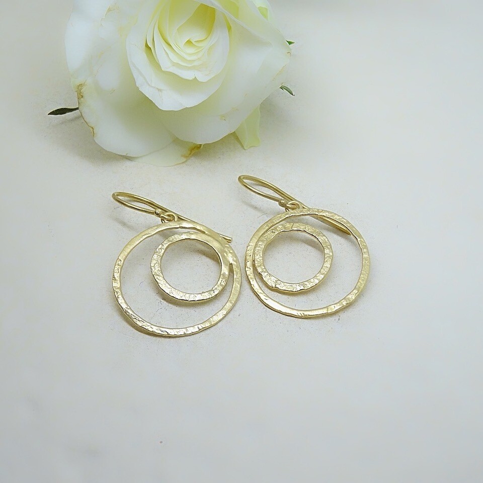 Silver gold plated earrings