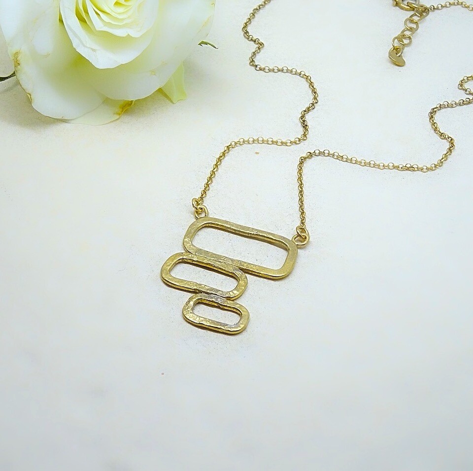 Gold plated silver pendant