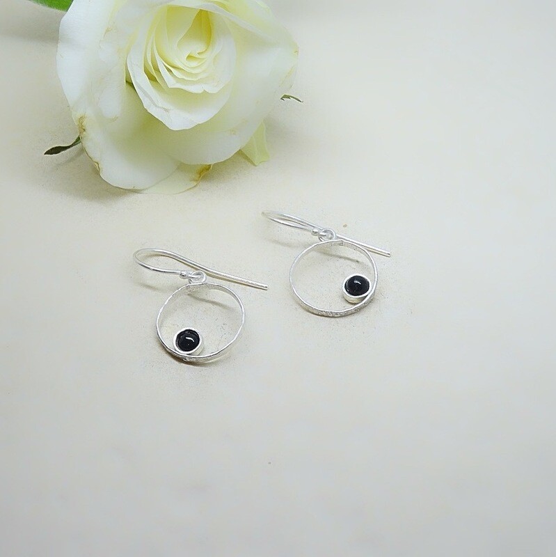 Silver earrings - Black onyx Silver earrings - Black onyx