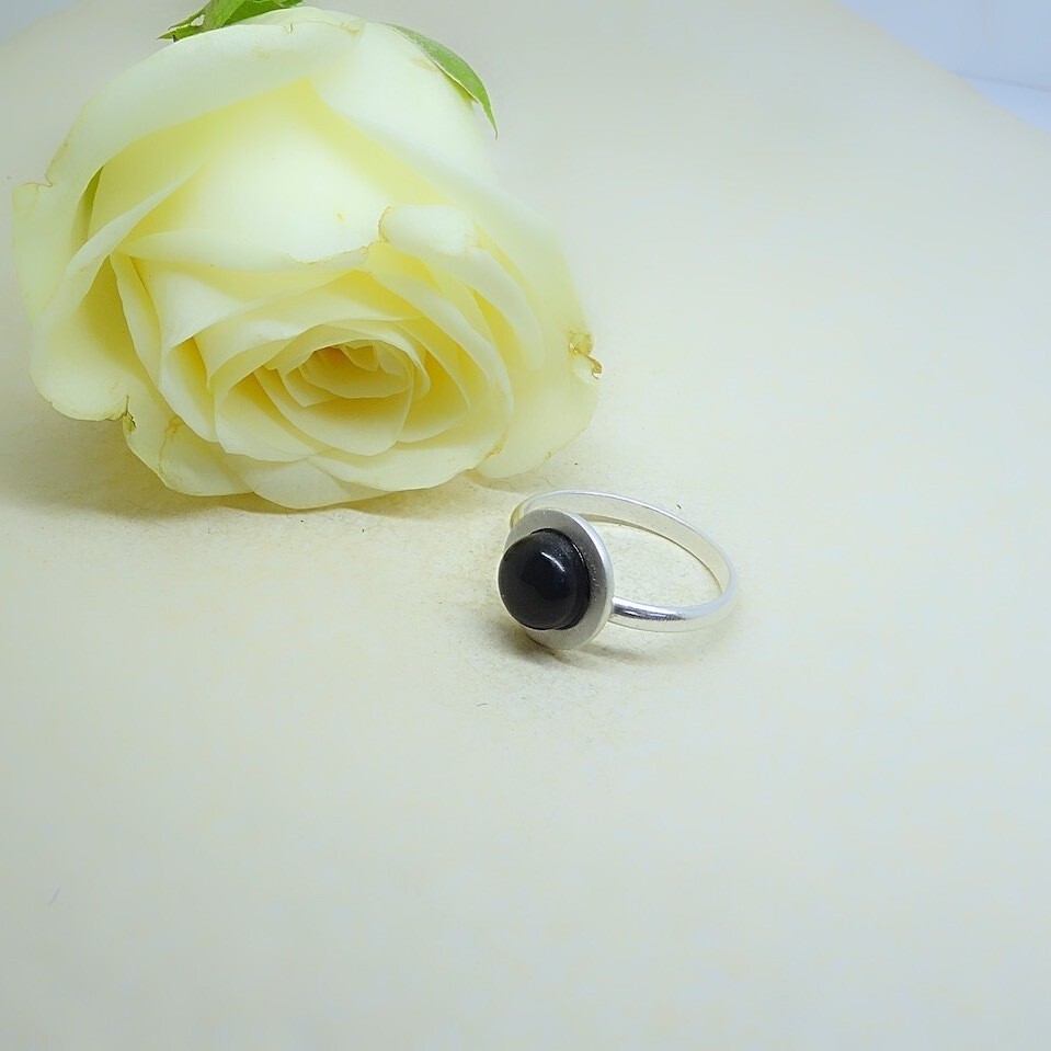 Silver ring - Black Onyx