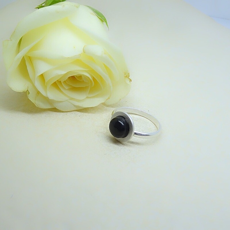 Silver ring - Black Onyx
