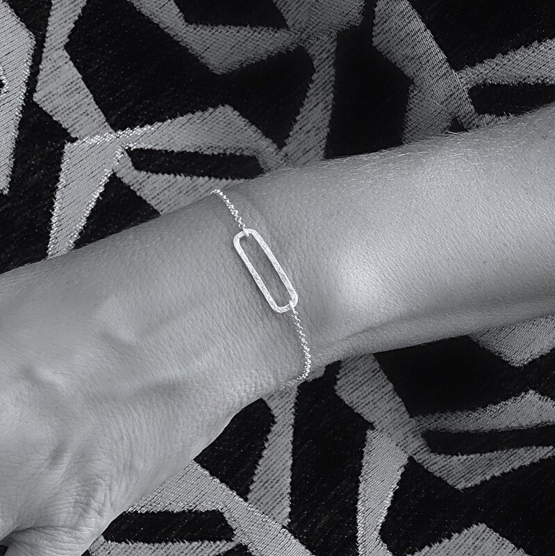 Zilveren rechthoek armband - Harry TiLLEY Juwelen