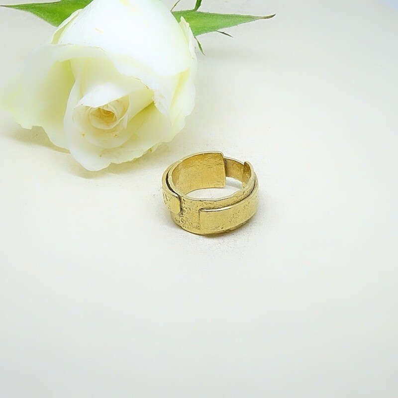 Gold plated silver ring