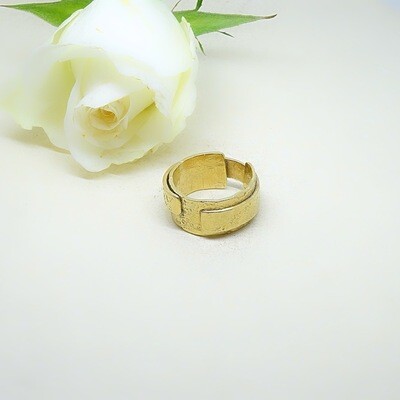Gold plated silver ring