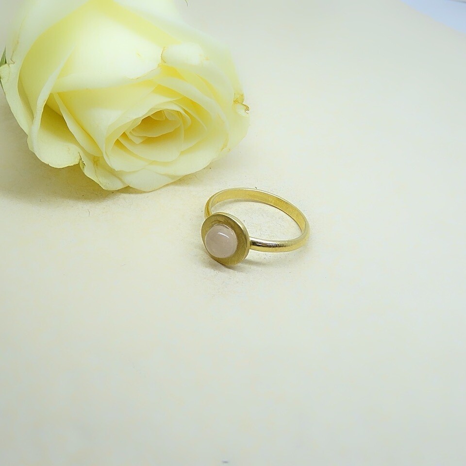 Silver ring - Pink Quartz
