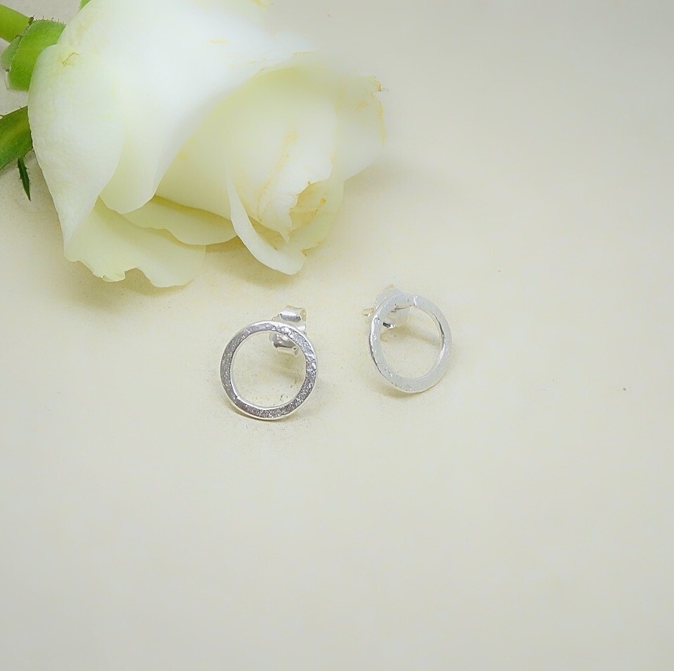 Silver ear studs