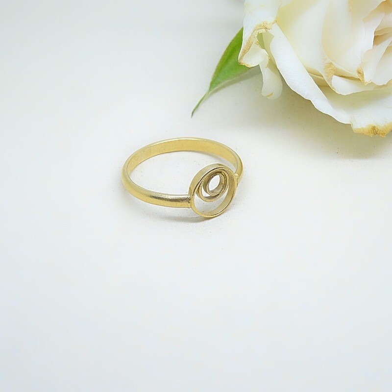 Gold plated silver ring