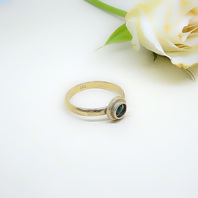 Silver ring - Emerald