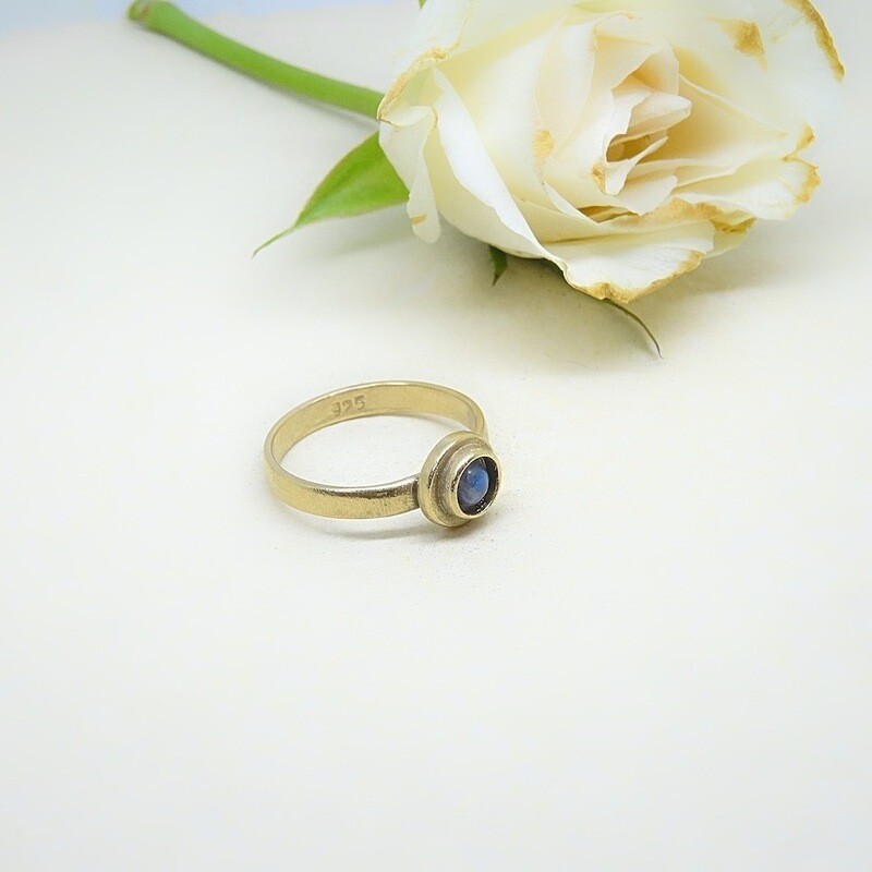 Vergulde ring - Maansteen - Harry tiLLEY Juwelen
