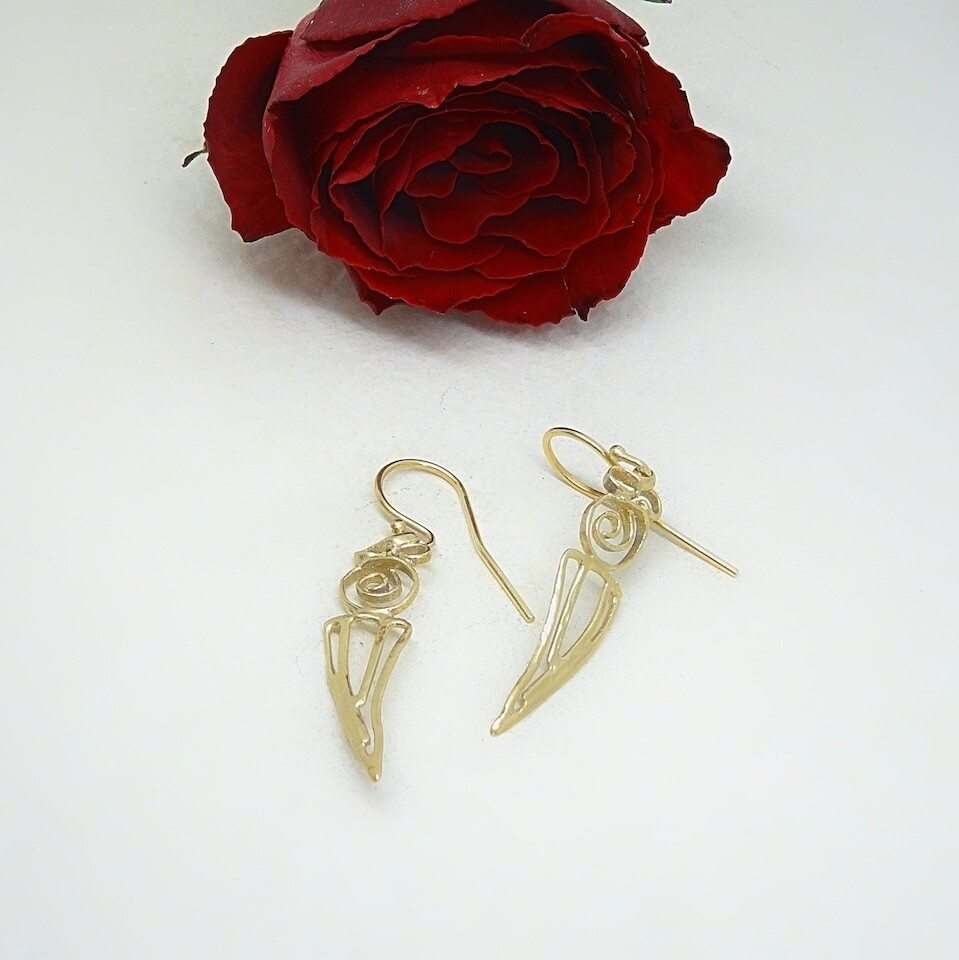 Verguld zilveren oorbellen - Roosjes - La Vie En Rose - Handgemaakt - Harry TiLLEY