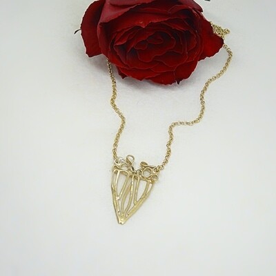 Verguld zilveren ketting met roosjes - La Vie En Rose - Harry TiLLEY Juwelen