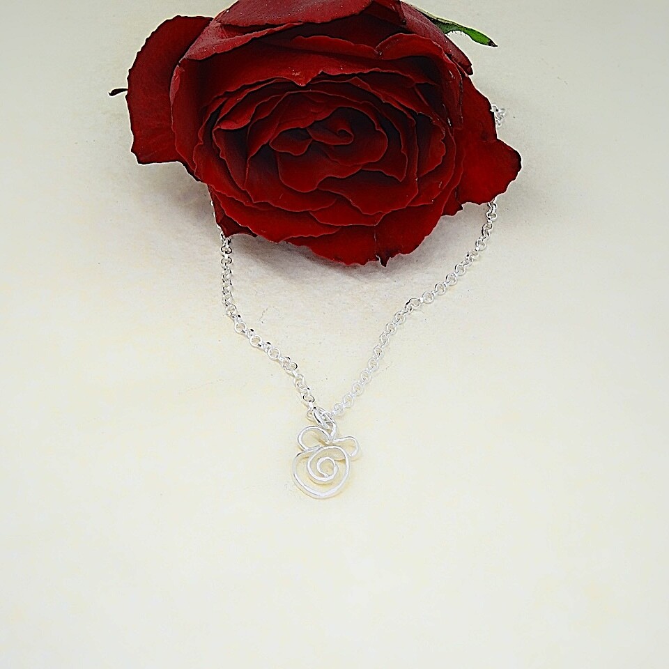Zilveren hanger met roosje - La Vie En Rose - Harry TiLLEY Juwelen