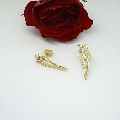 Gold plated ear studs