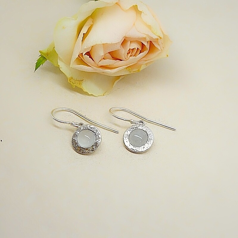 Silver earrings - Aquamarine - Handmade - Harry TiLLEY