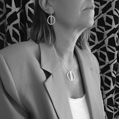Silver Pendant - Round - Handmade by jewel designer Harry TiLLEY.