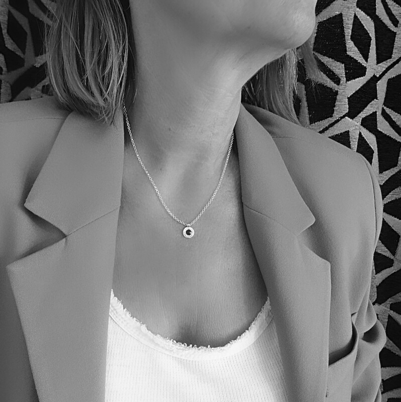 Silver pendant - Black Onyx