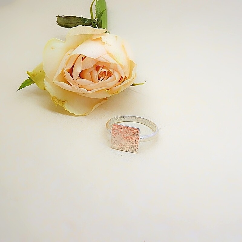 Silver ring - Square plate - Harry TiLLEY Jewelry