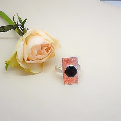 Silver ring - Black Onyx