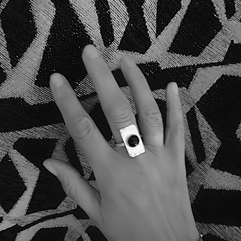 Silver ring - Black Onyx