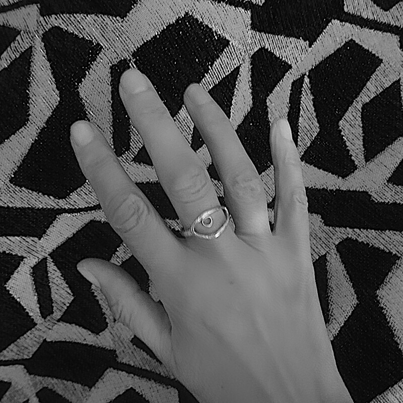Silver gold plated ring