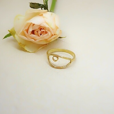 Silver plated ring - eye shape - Harry TiLLEY Jewels