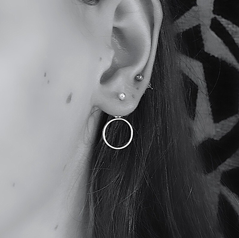 Silver ear studs