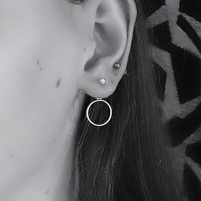 Silver ear studs
