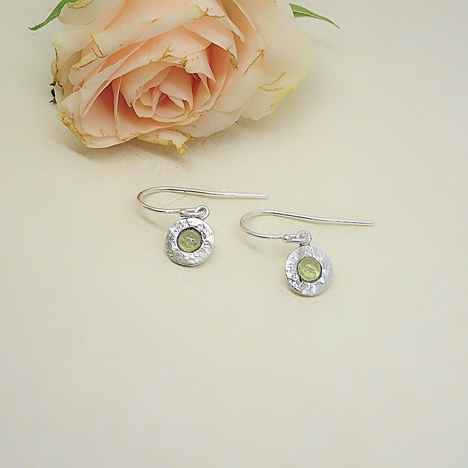 Silver earrings - Peridot