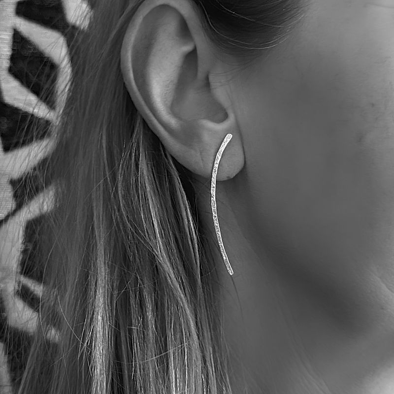 Silver ear studs