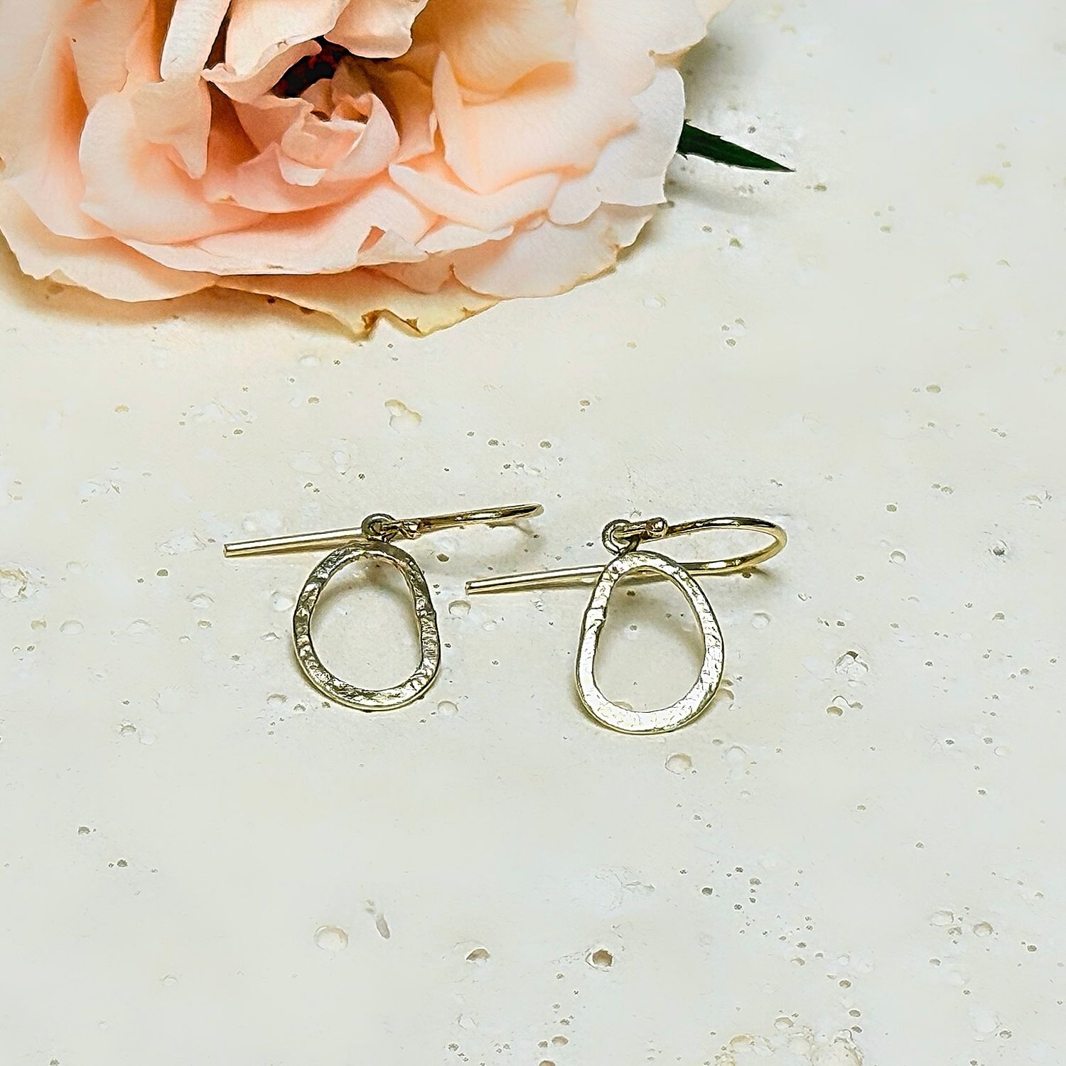 Gold plated silver earring