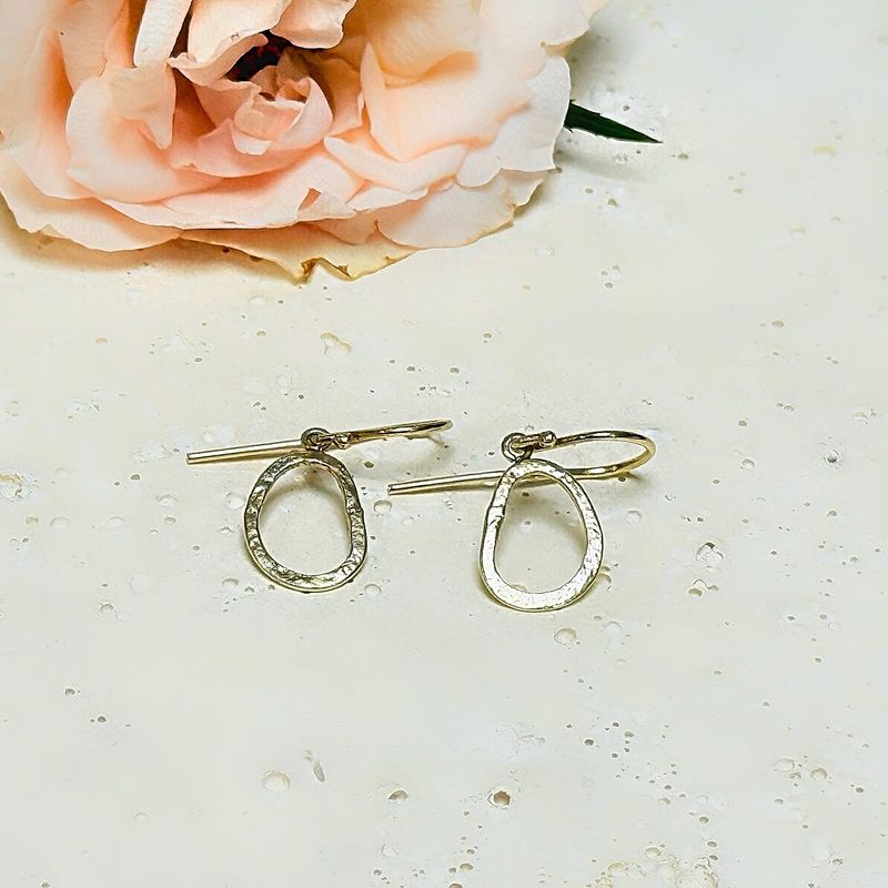 Gold plated silver earring