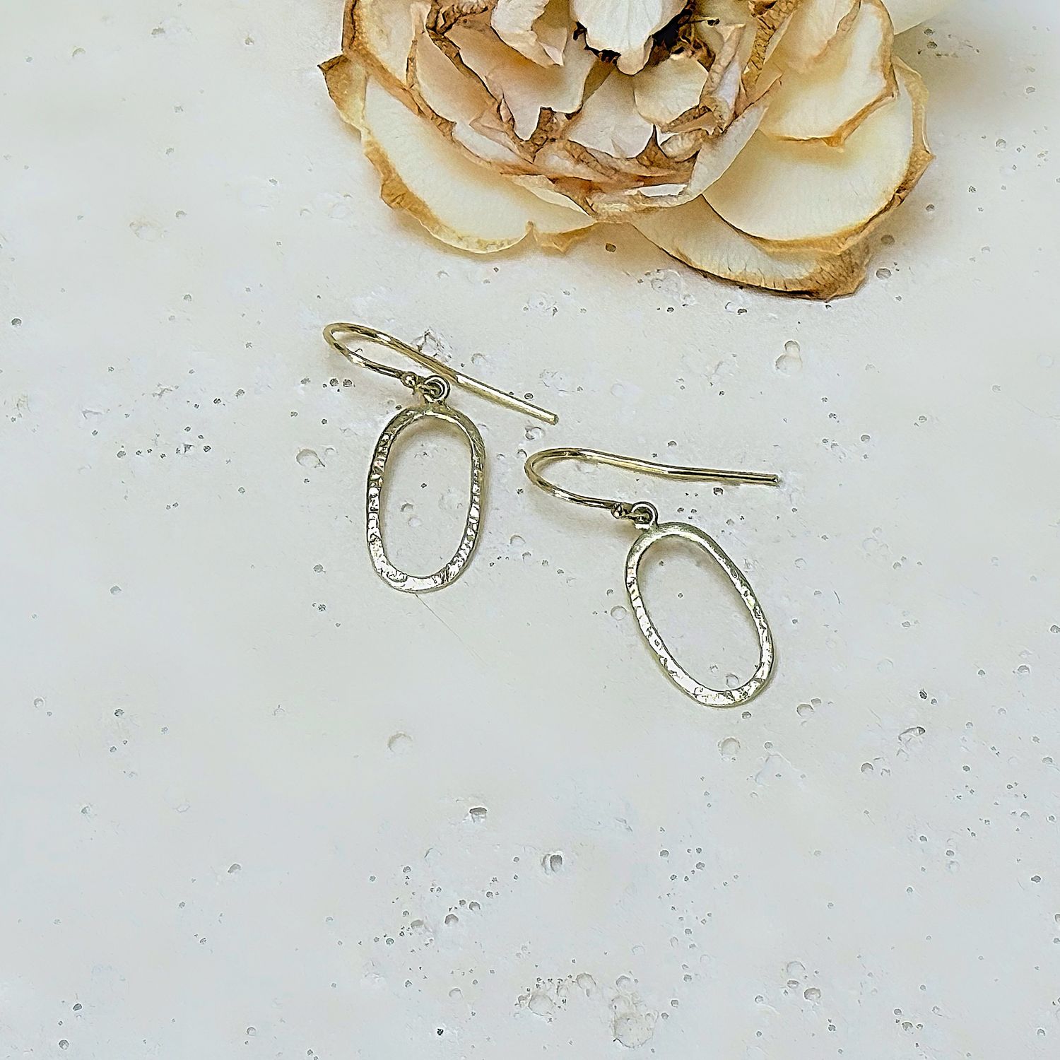 Gold plated silver earrings