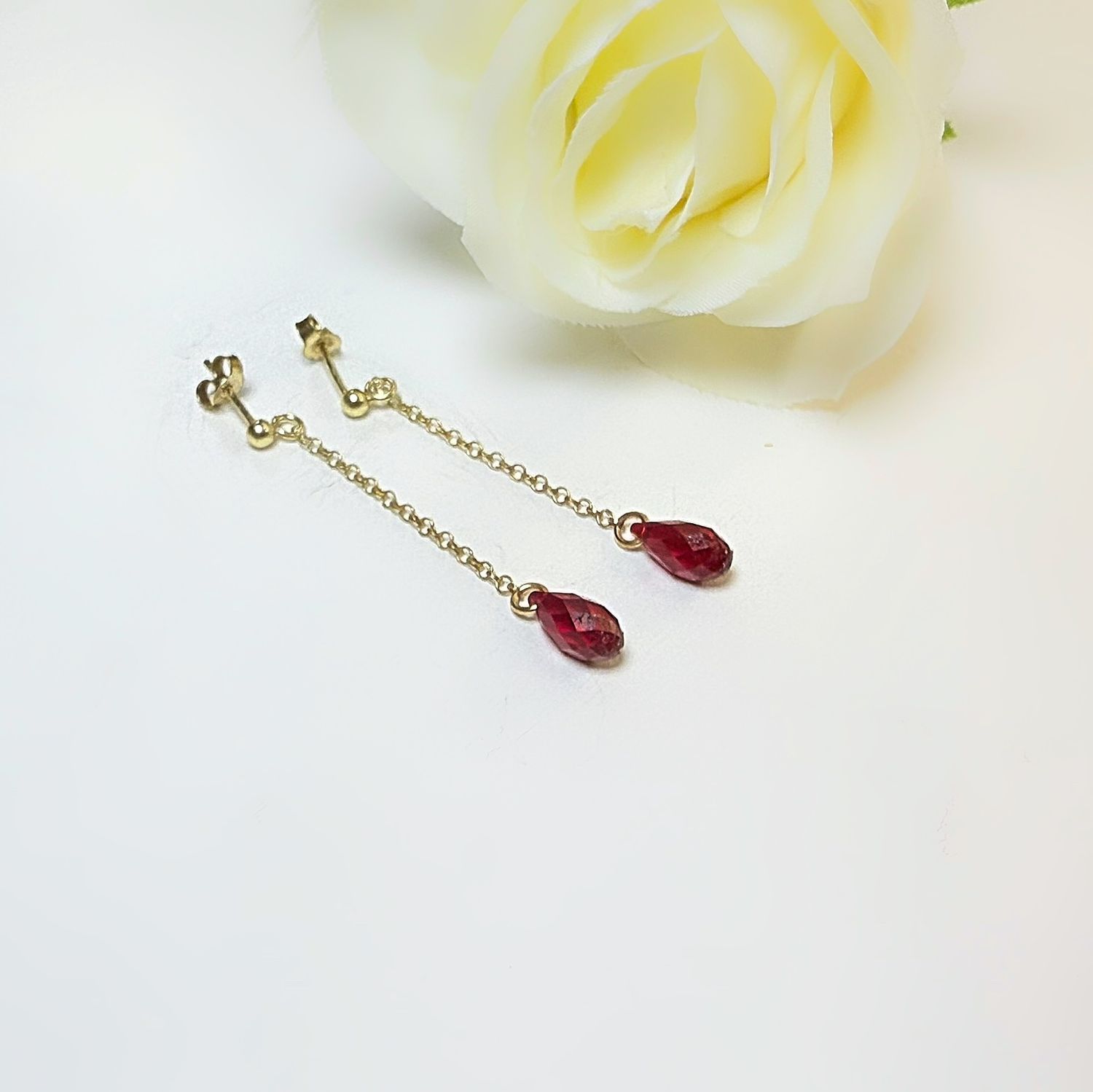Gold plated ear studs - Swarovski