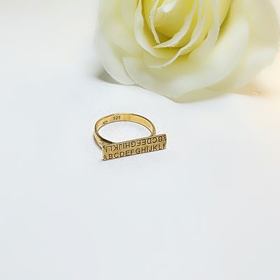 Silver ring - Alphabet
