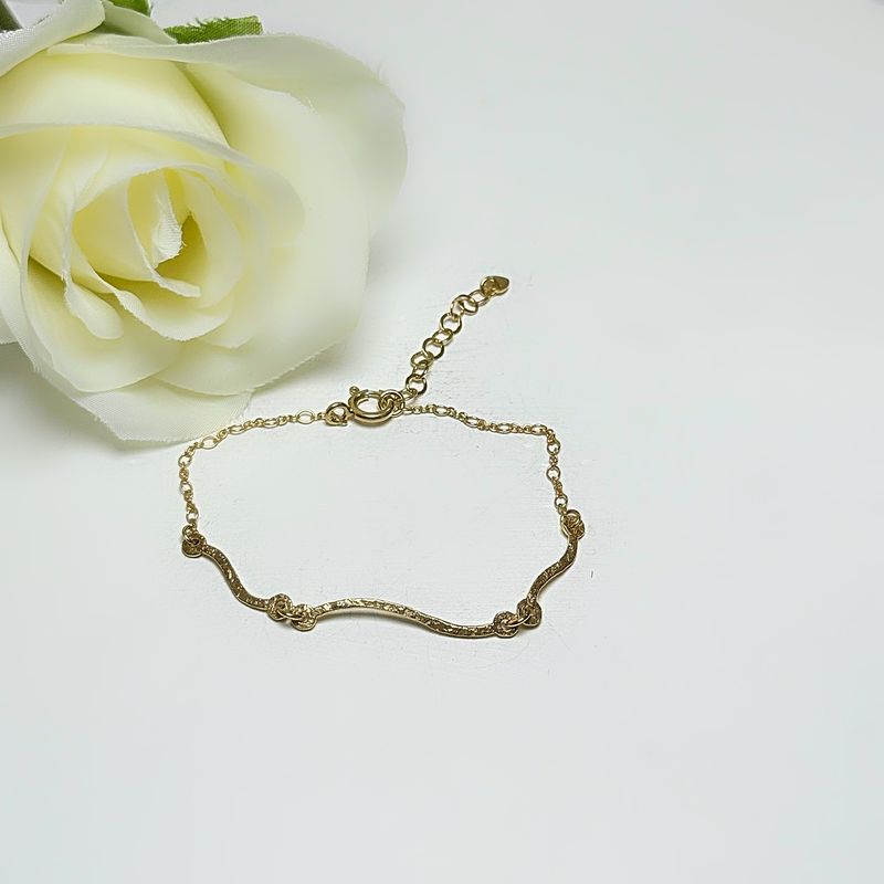Bracelet 18k gold-plated silver - WAVE collection - Harry TiLLEY jewelry