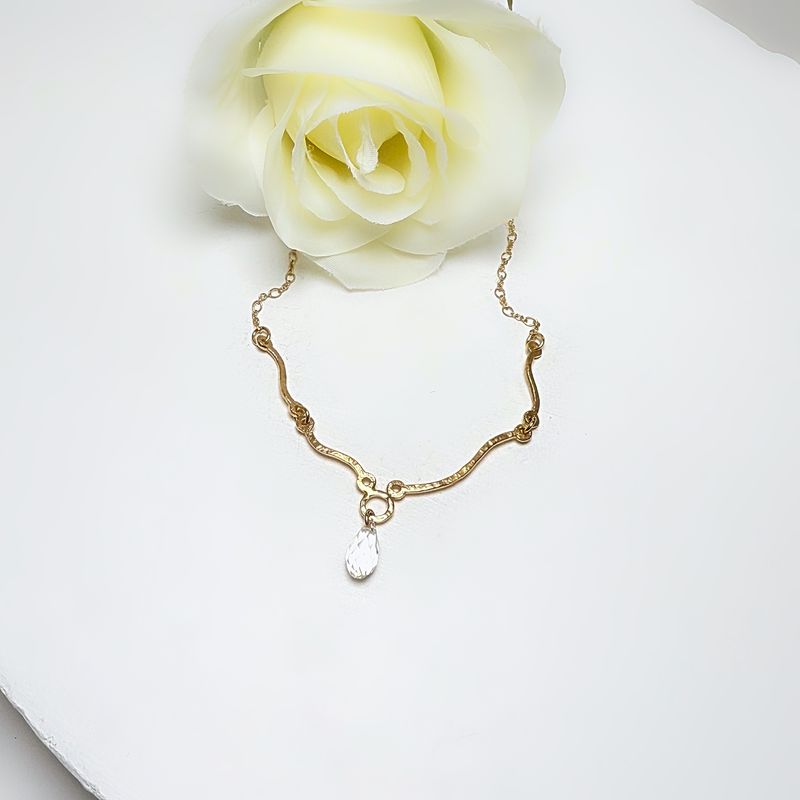 Necklace 18k gold-plated silver - WAVE collection - Harry TiLLEY jewelry