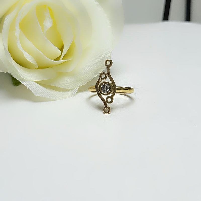 18k Gold-plated silver ring - Swarovski - WAVE collection - Harry TiLLEY Jewels