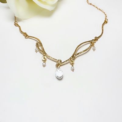 Necklace 18k gold-plated silver - WAVE collection - Harry TiLLEY jewelry